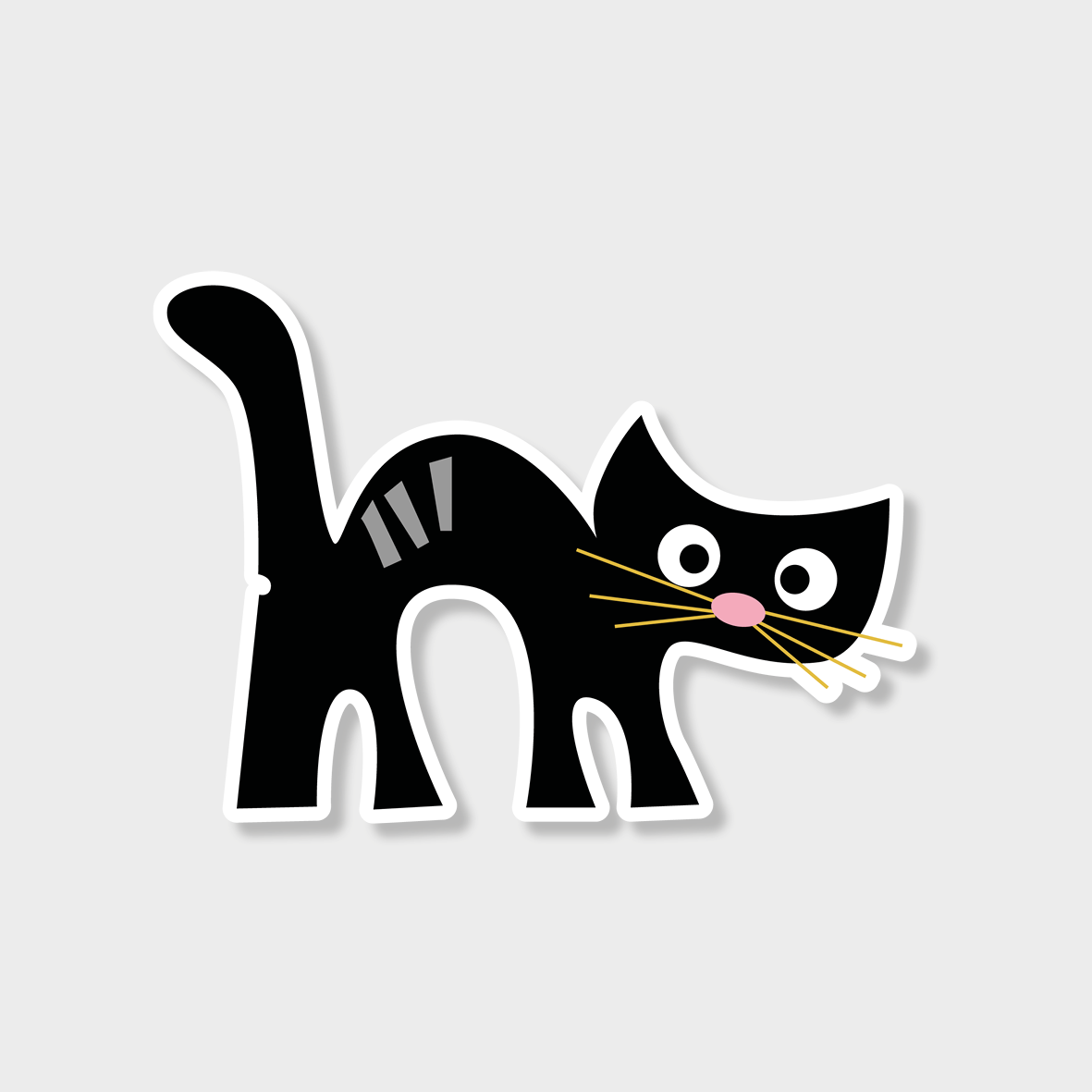 Sort kat sticker
