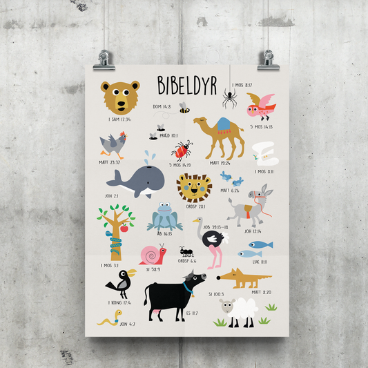 BIBELDYR PLAKATEN