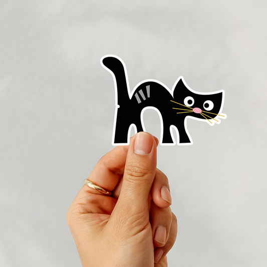 Sort kat sticker