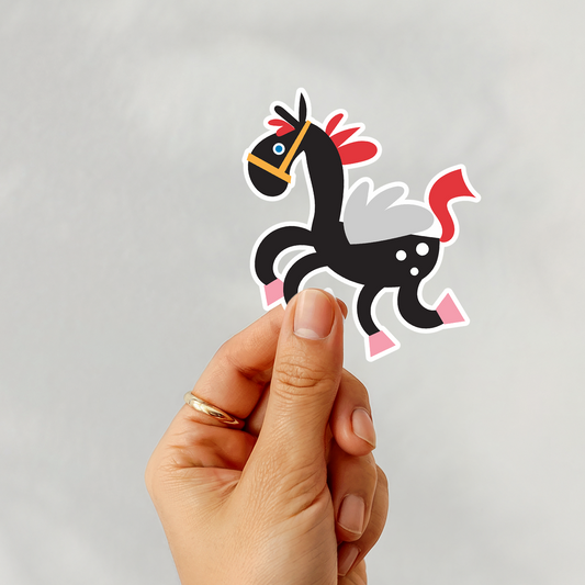 Flyvende hest sticker