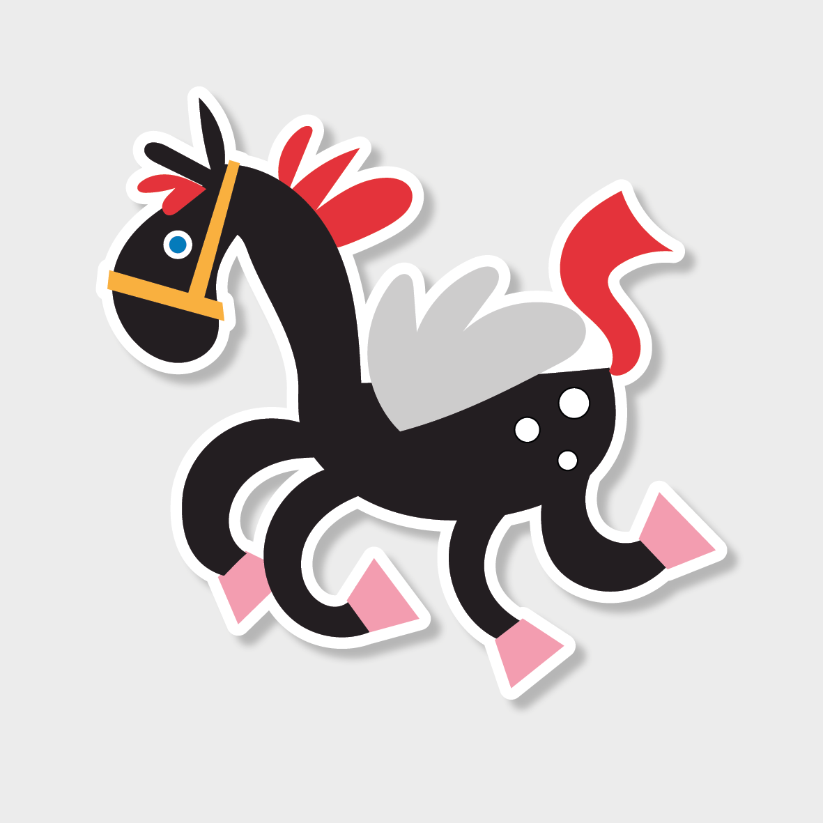 Flyvende hest sticker